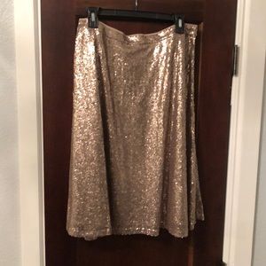 Loft sequin A-line skirt - size 10